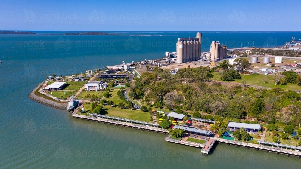 Horizontal shot of East Shores in Gladstone - Australian Stock Image