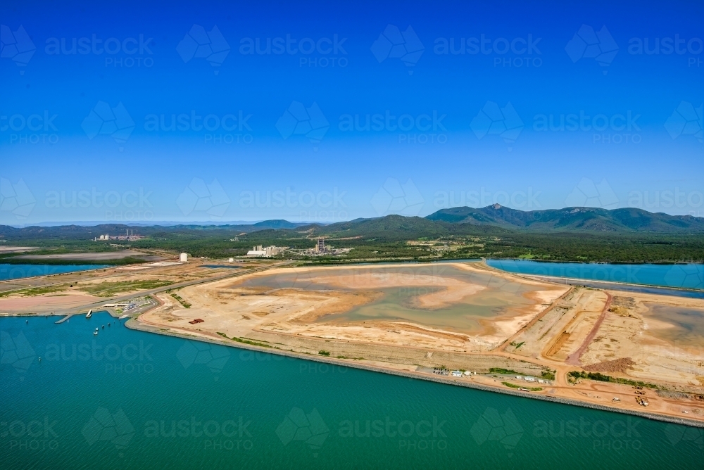 Horizontal shot of Fisherman's Landing near Gladstone, Queensland - Australian Stock Image