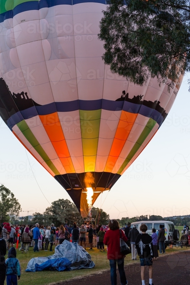 Hot air balloon at the Canberra balloon spectacular - Australian Stock Image