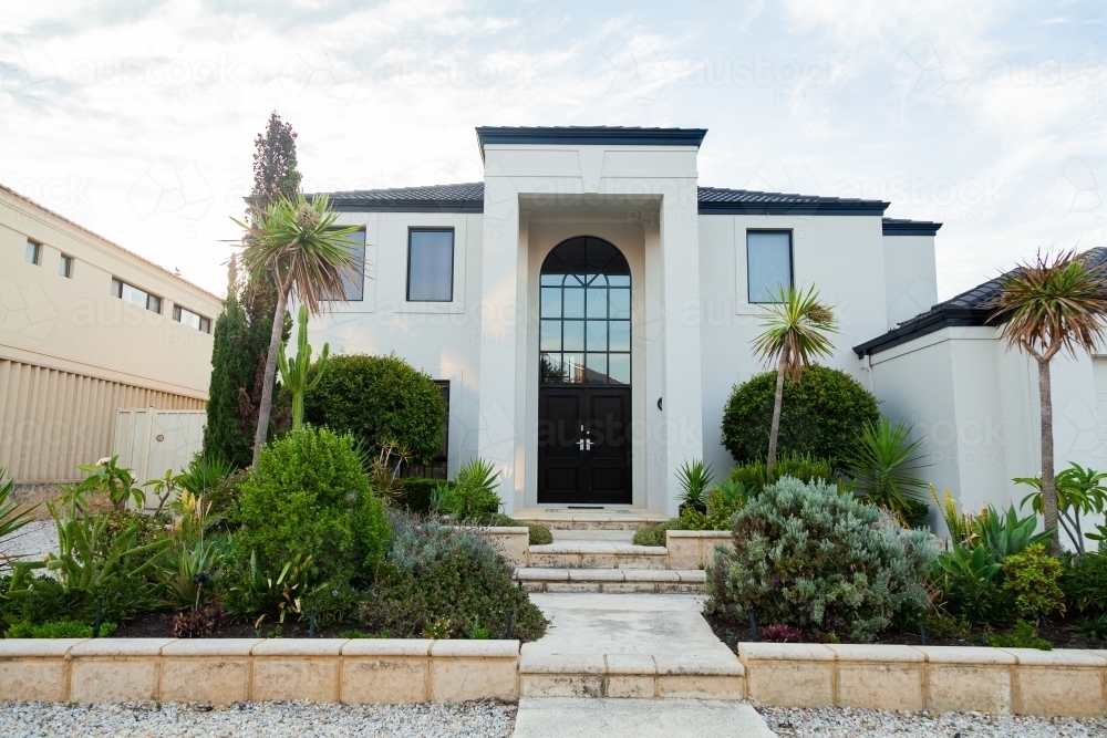 House entrance onto street - Australian Stock Image