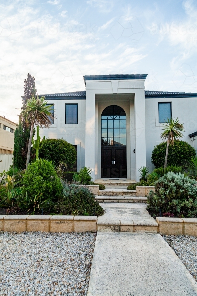 House entrance onto street - Australian Stock Image