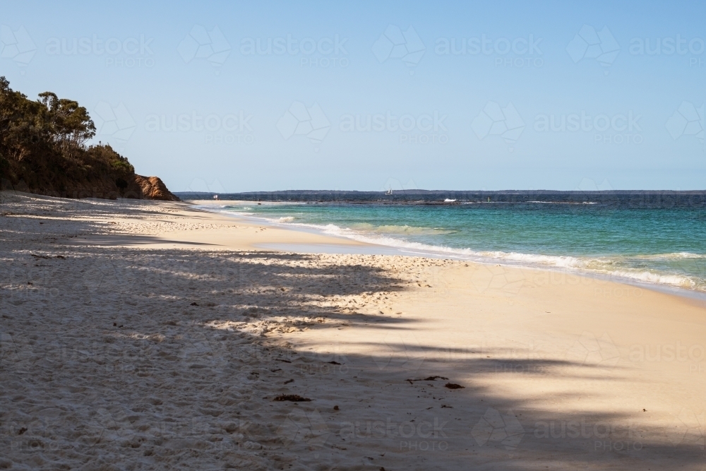 Image of white sandy beach with blue water - Australian Stock Image