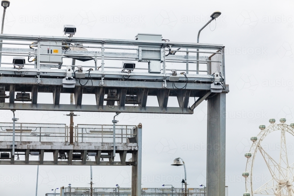 Infrastructure over road to Bolte Bridge - Australian Stock Image