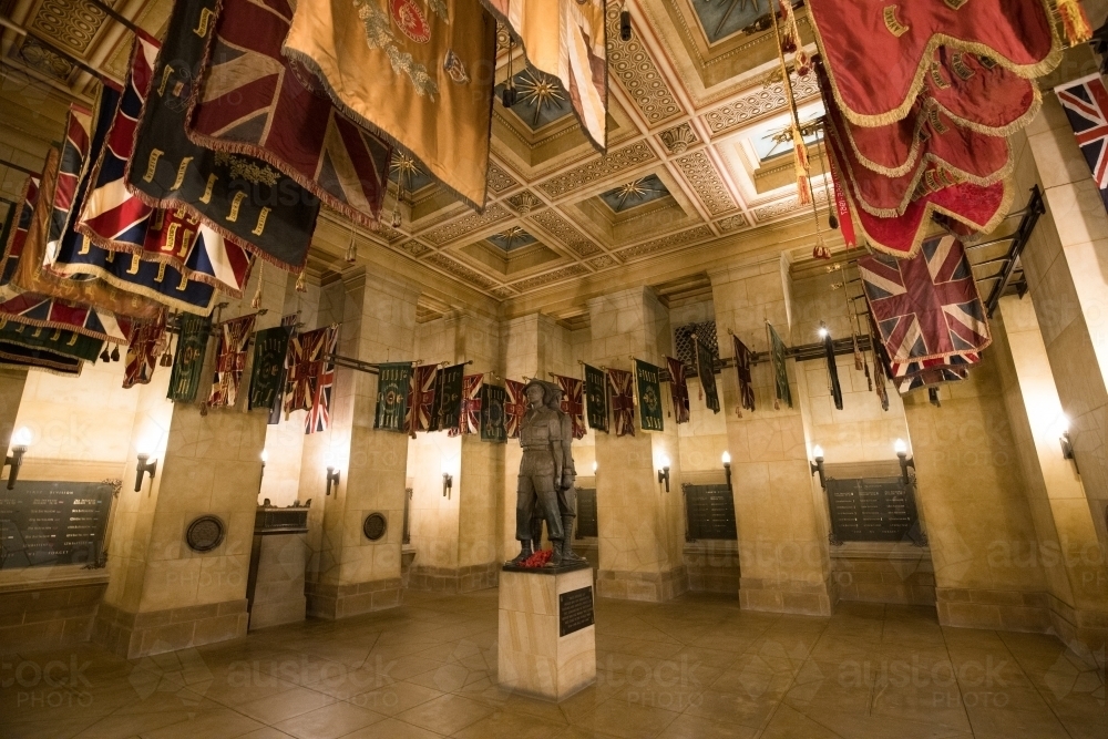 Inside the Shrine of Remembrance in Melbourne - Australian Stock Image