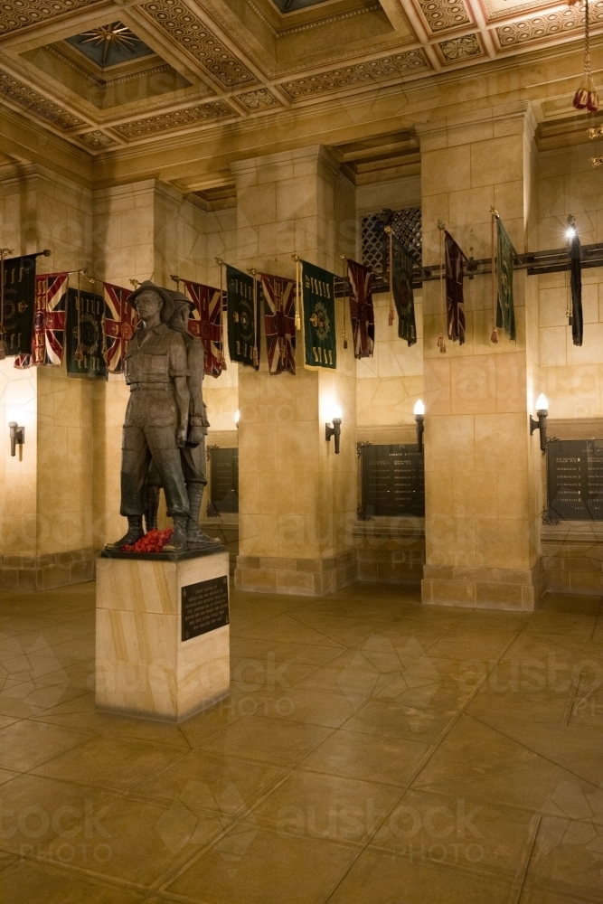 Inside the Shrine of Remembrance in Melbourne - Australian Stock Image