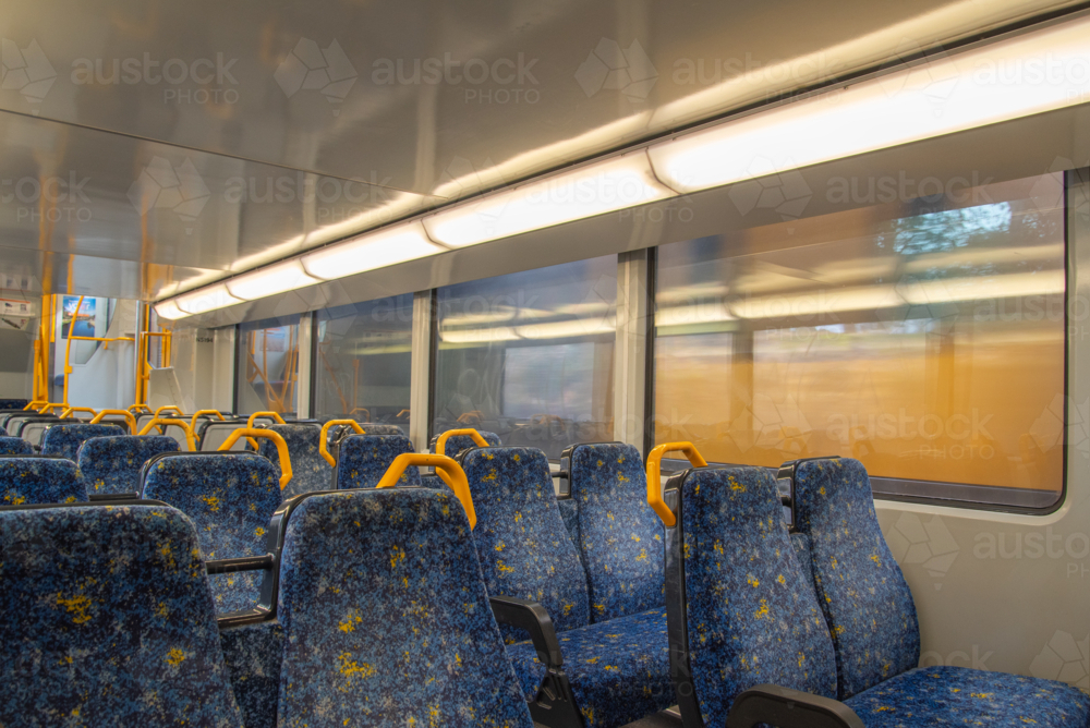 Interior of a Sydney train - Australian Stock Image