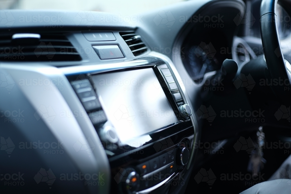 Interior of car with dashboard - Australian Stock Image