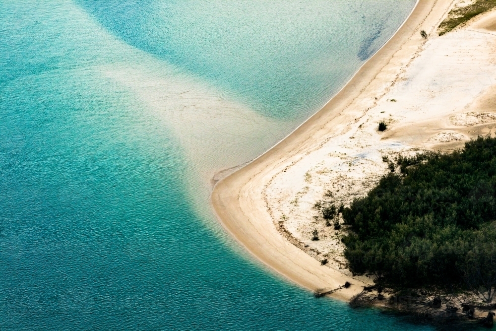 island beach and sand bars in sea channels - Australian Stock Image