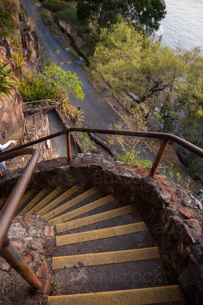 kangaroo point stairs looking down - Australian Stock Image