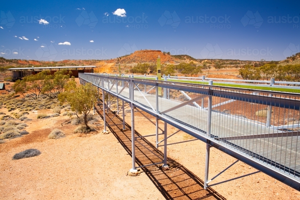 Lark Hill Quarry. The time bridge. - Australian Stock Image