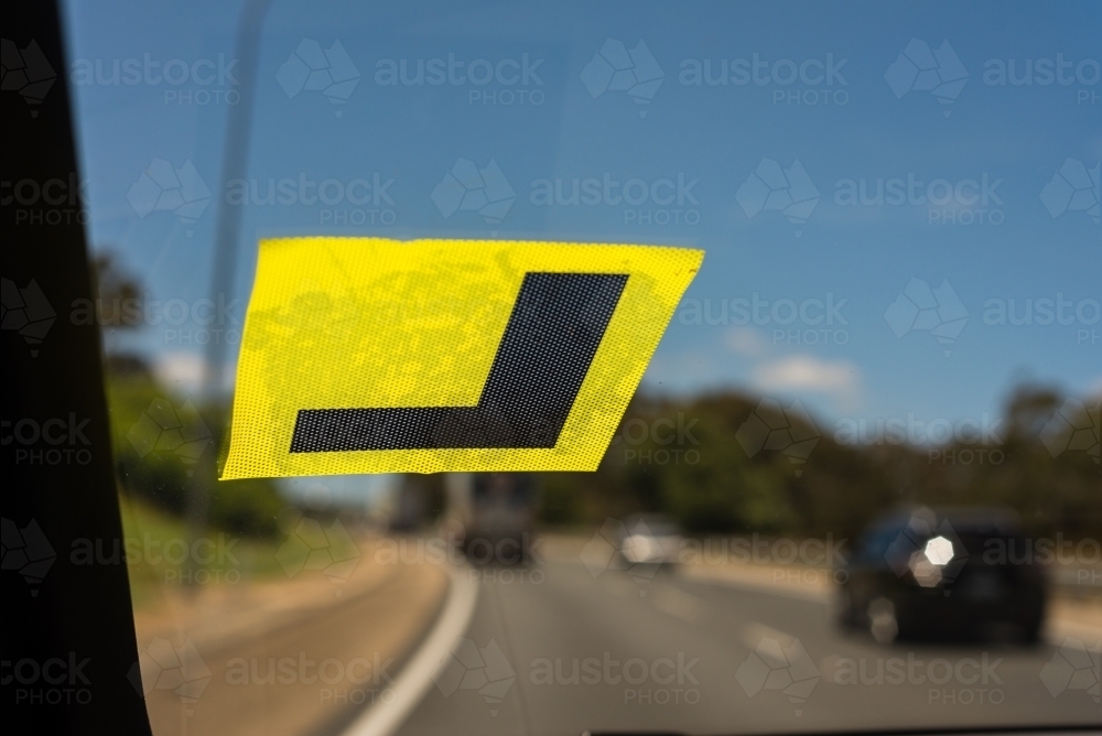 Learner Driver sticker - Australian Stock Image