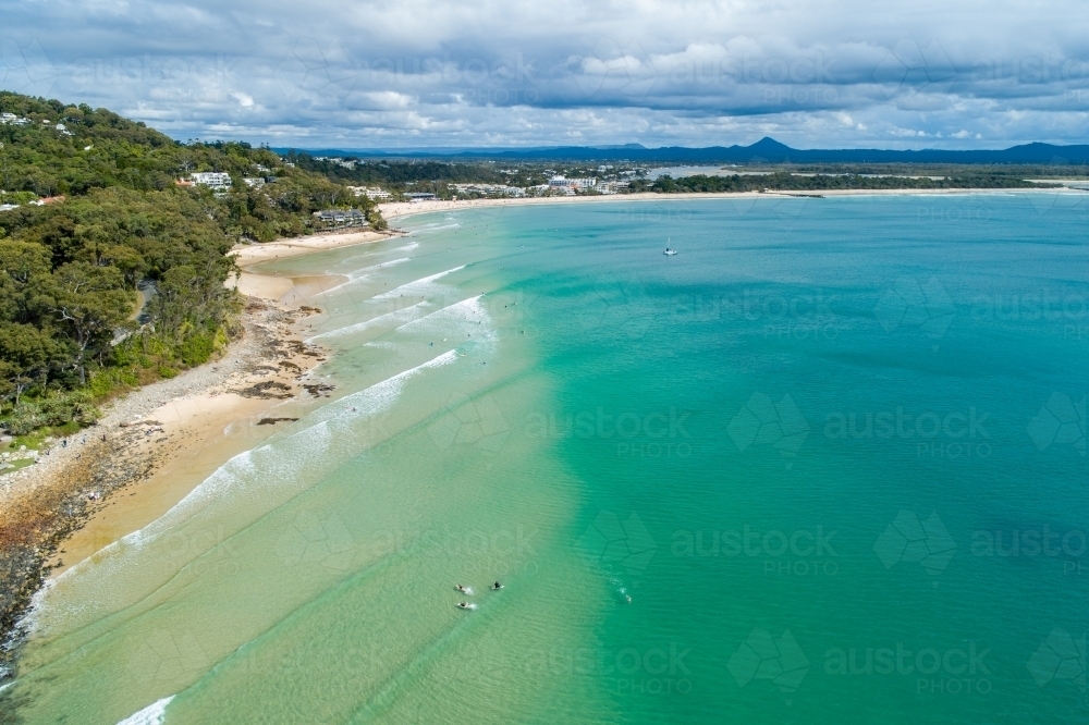 Looking back at Noosa Main Beach - Australian Stock Image