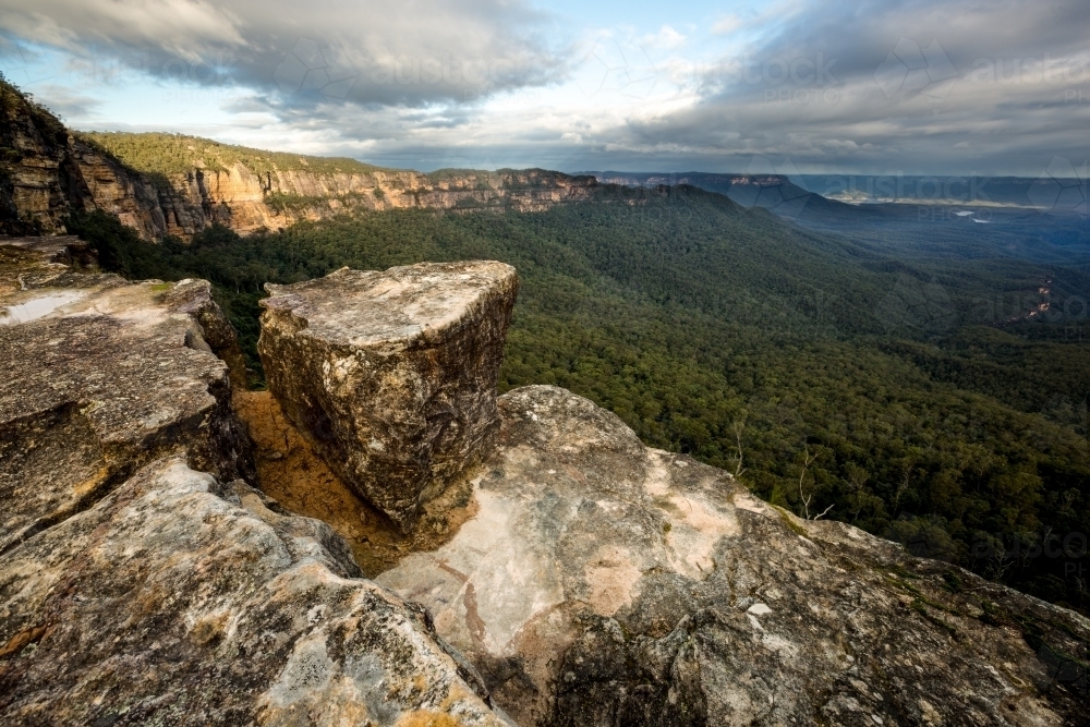 Looking towards Warragamba Dam from Mt Solitary - Australian Stock Image