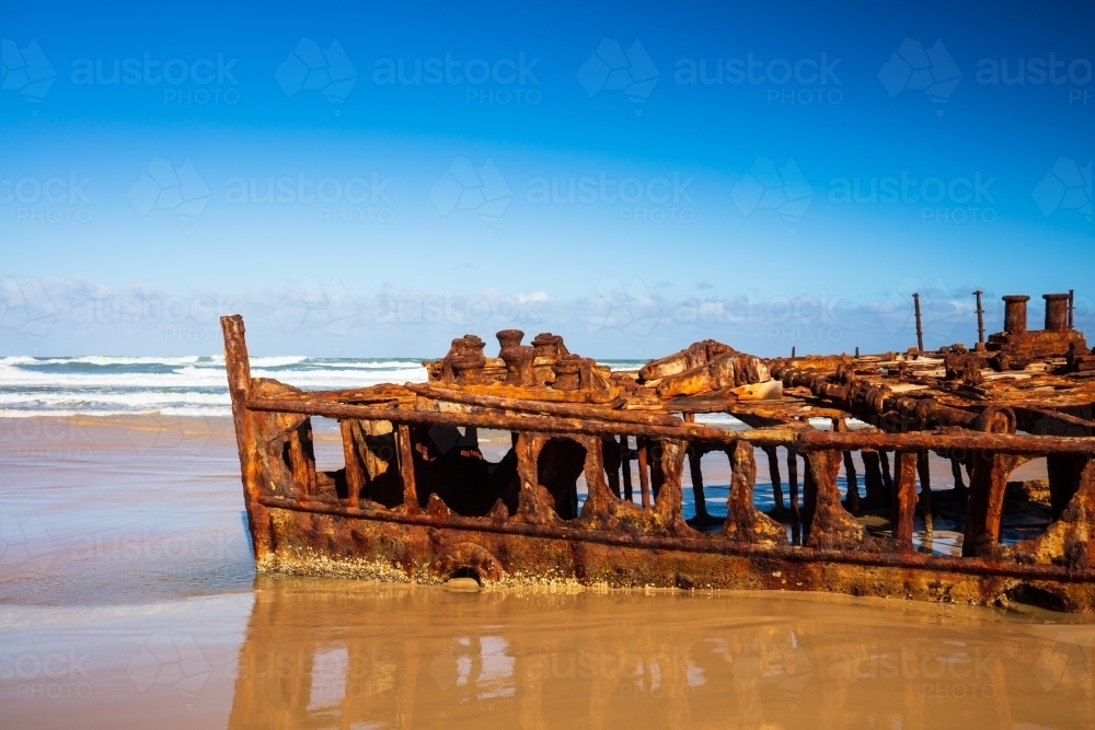 Maheno Shipwreck - Australian Stock Image