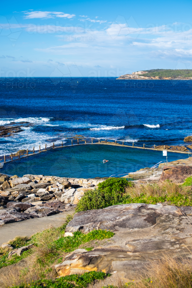 Mahon Pool at North Maroubra beach - Australian Stock Image