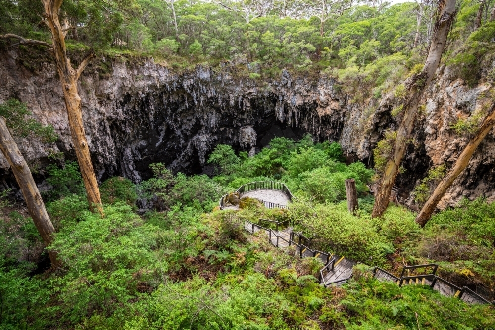 Margaret River Lake Cave Sink Hole - Australian Stock Image