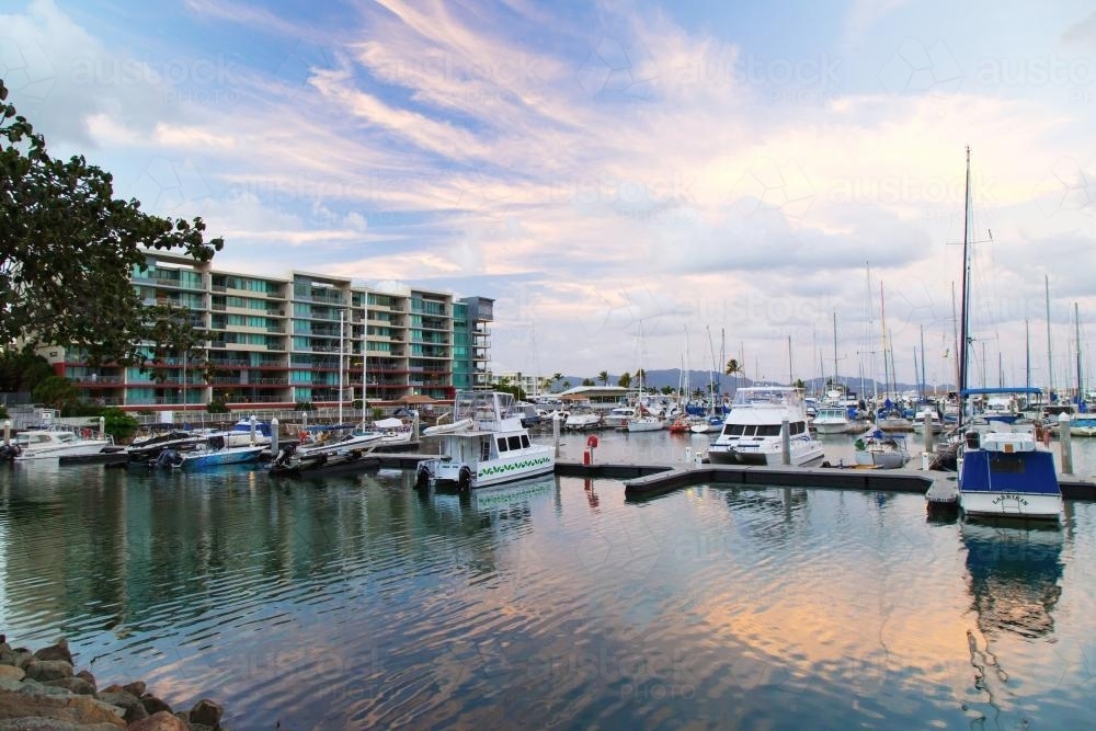 Marina at sunset - Australian Stock Image