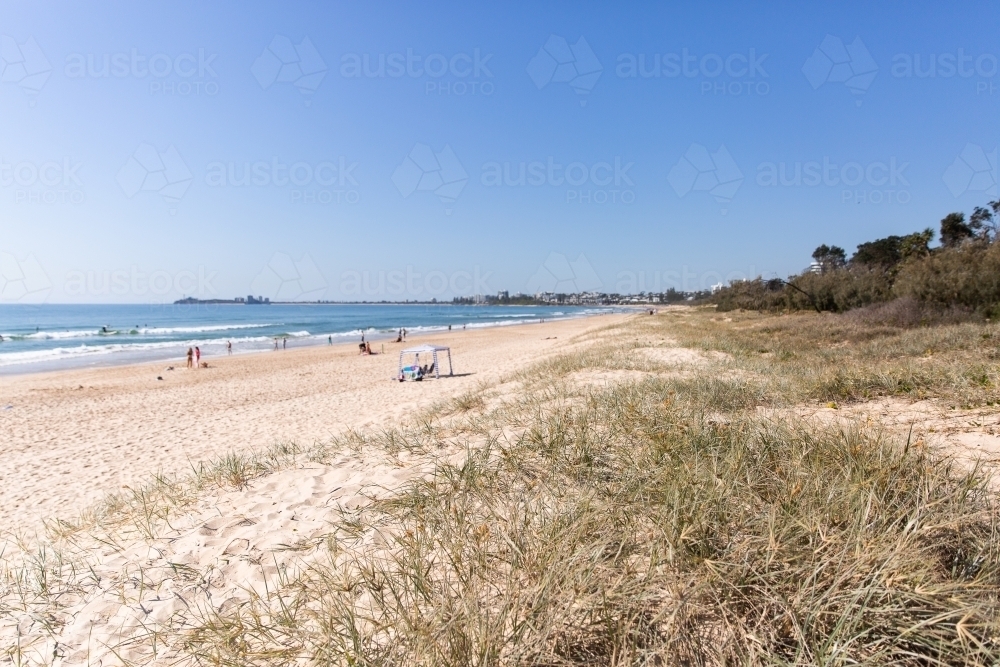 Maroochydore beach and dunes - Australian Stock Image