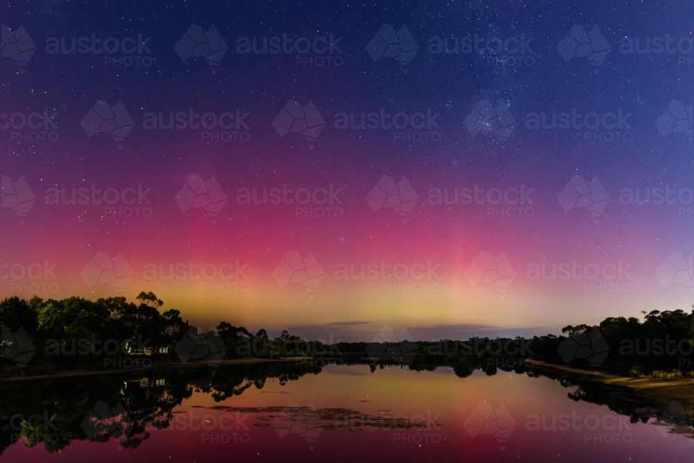 MELBOURNE, AUSTRALIA: Increased solar activity results in the Aurora Australis being visible - Australian Stock Image