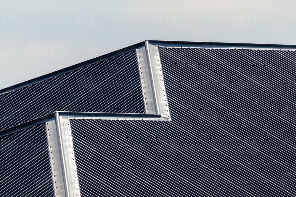 Metal house roof. - Australian Stock Image