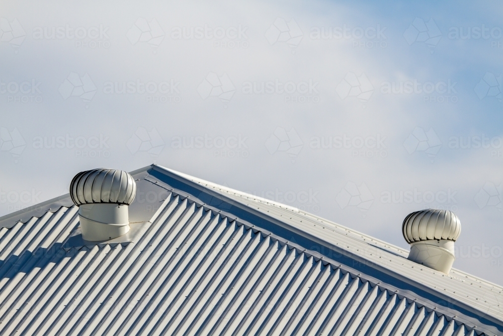 Metal house roof. - Australian Stock Image