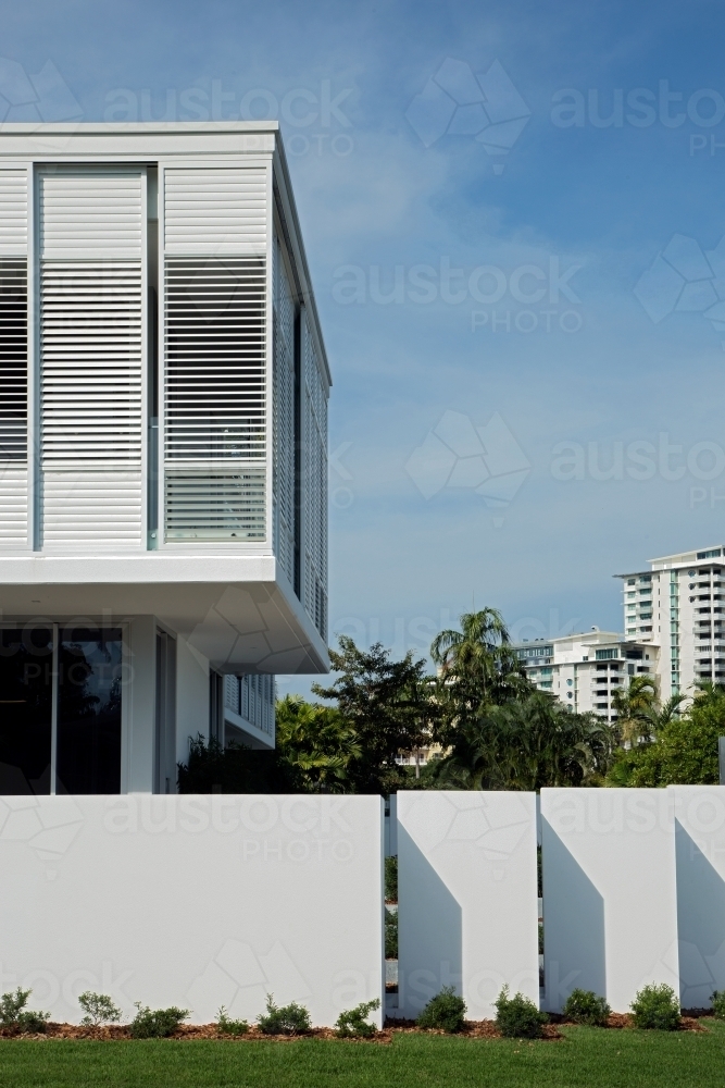 Modern white architecture detail - Australian Stock Image