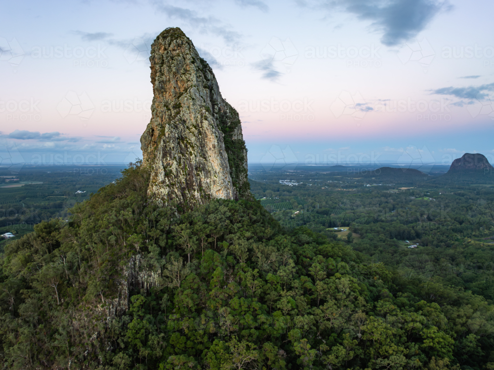 Mount Coonowirin at Dusk - Australian Stock Image