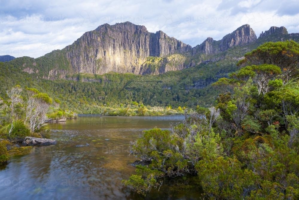 Mt. Lot and Lake Picone - Australian Stock Image