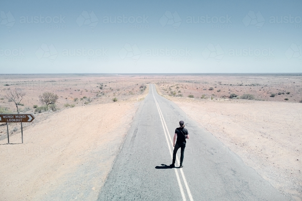 Mundi Mundi lookout from above - Australian Stock Image