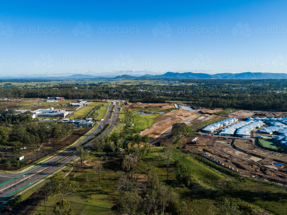 New suburbs of Huntlee medium-sized township near Branxton in the Hunter Region - Australian Stock Image