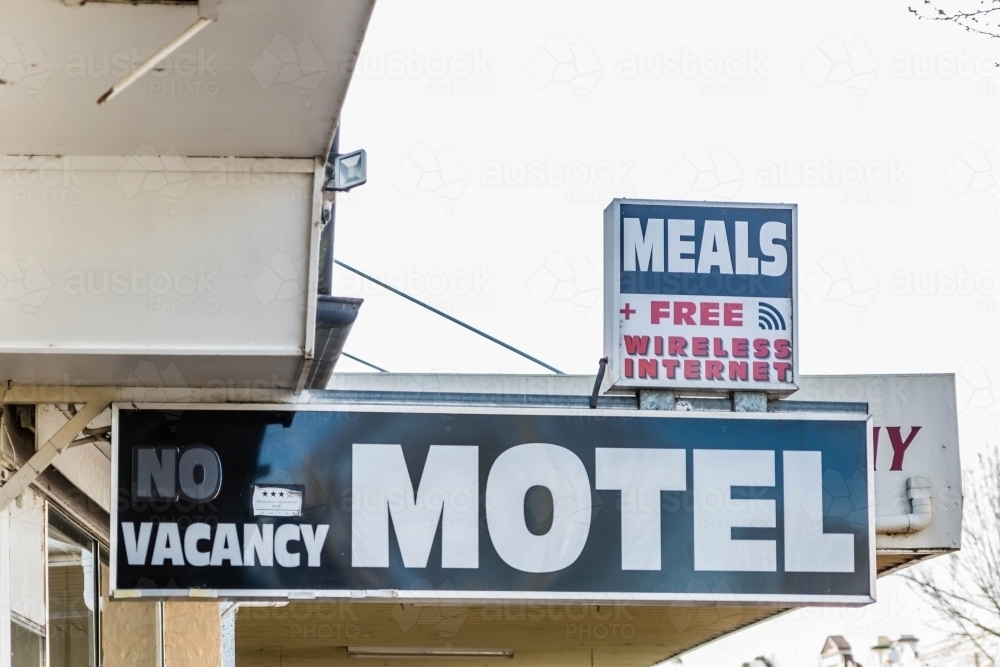 No vacancy motel sign - Australian Stock Image