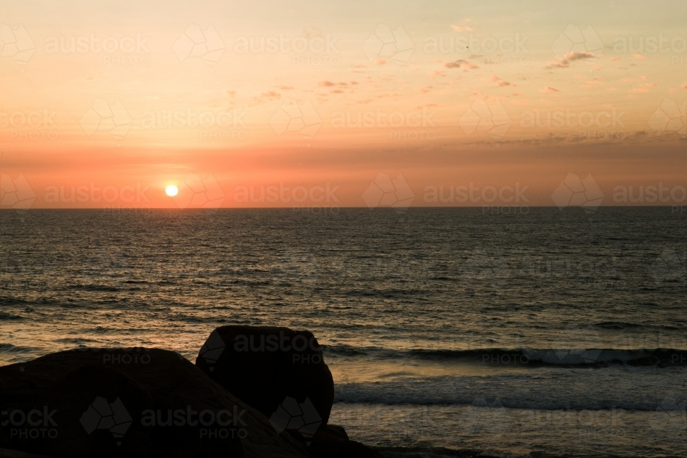 Ocean horizon at sunset - Australian Stock Image