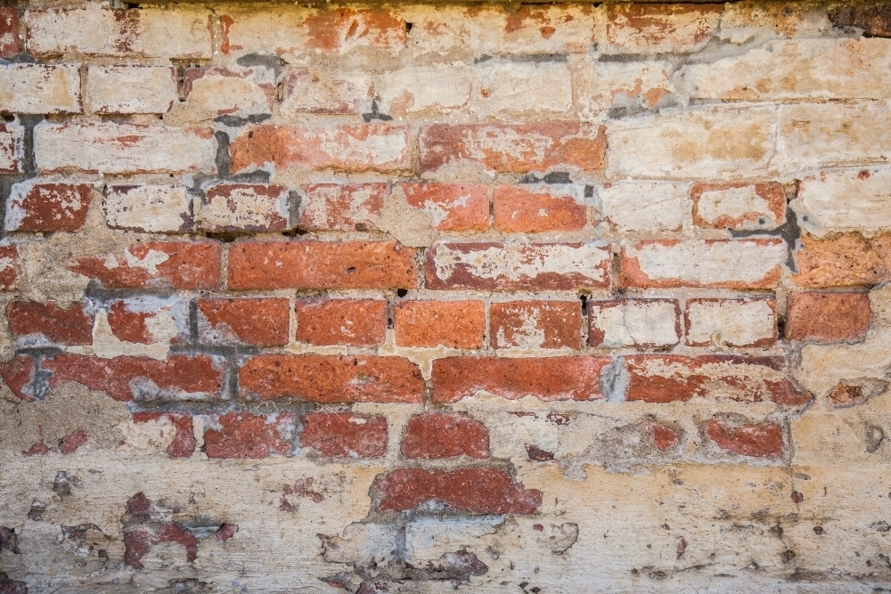 Old brick wall of historical building at Tocal - Australian Stock Image