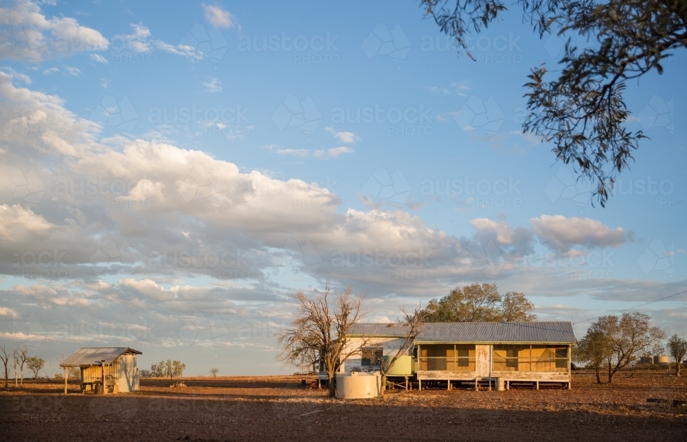 Old building in the distance - Australian Stock Image