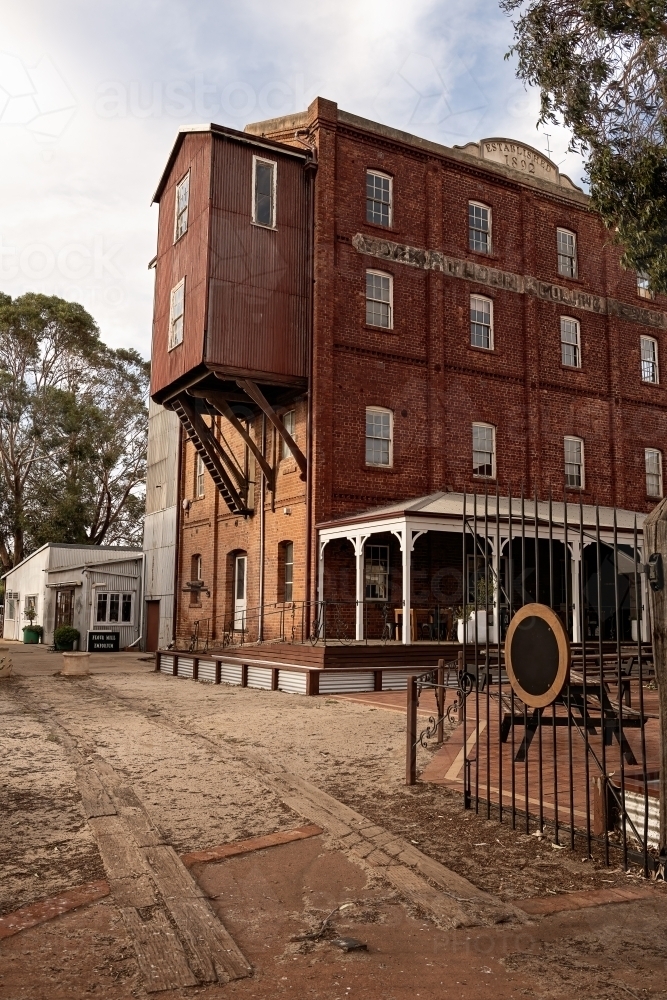 Old flour mill in country town - Australian Stock Image