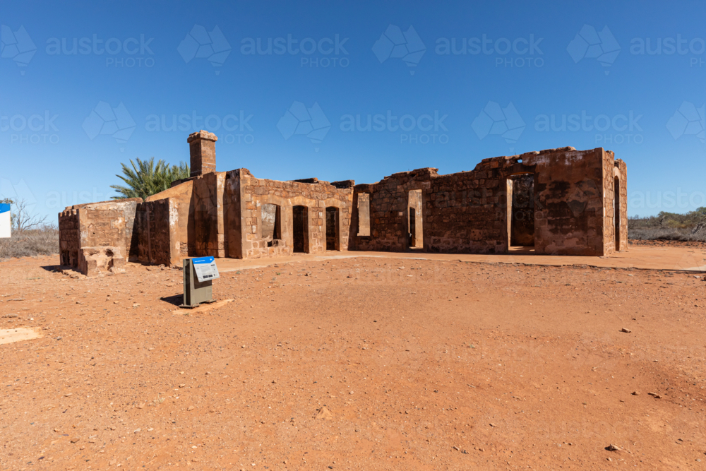 Old Onslow townsite, historic police station ruins - Australian Stock Image