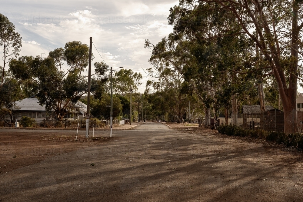 Outback country town back street view - Australian Stock Image