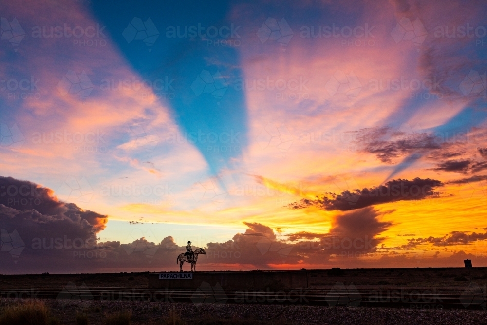 outback sunset - Australian Stock Image