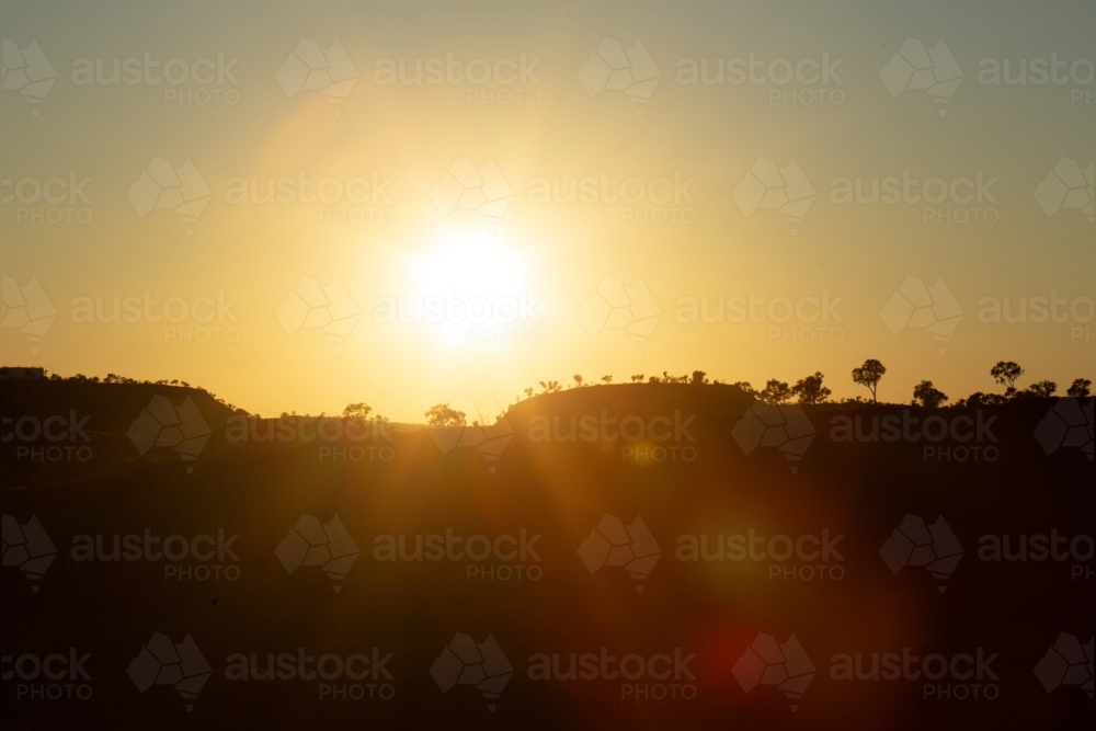 Outback sunset - Australian Stock Image