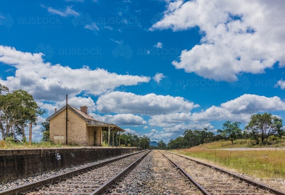 Outback train station - Australian Stock Image