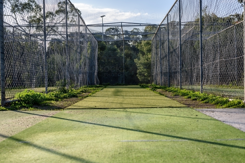 Outdoor softball baseball training facility. - Australian Stock Image