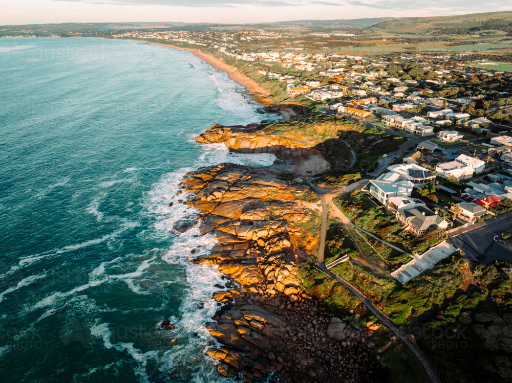 Overhead view at the Fleurieu Peninsula, Port Elliot - Australian Stock Image