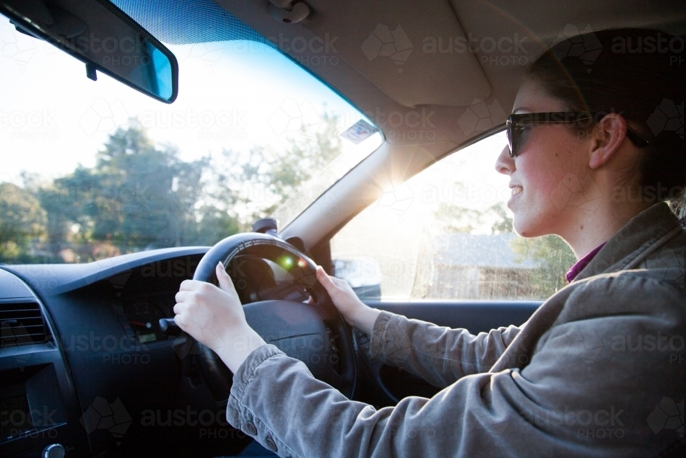 P1 license holder driving without supervision - Australian Stock Image