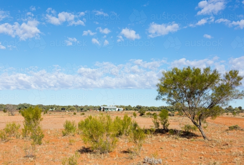 Pastoral station in outback New South Wales - Australian Stock Image