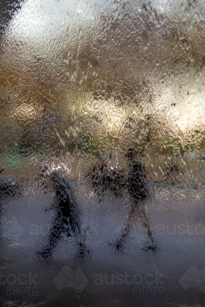 Pedestrian abstract at NGV - Australian Stock Image