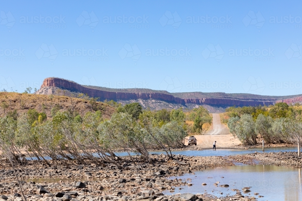 Pentecost River Crossing on the Gibb River Road in the Kimberley - Australian Stock Image