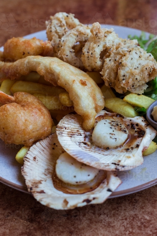 Plate of Seafood - Australian Stock Image