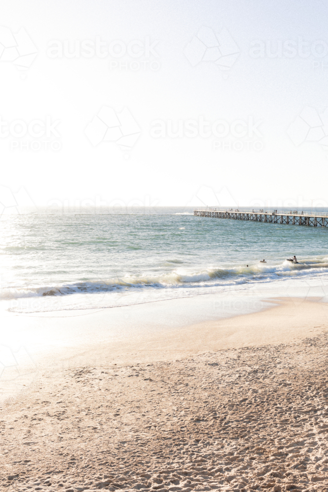 Port Noarlunga Jetty at sunset - Australian Stock Image