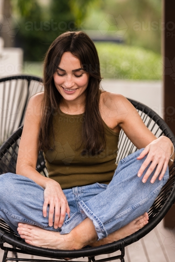 portrait of 22 year old woman - Australian Stock Image