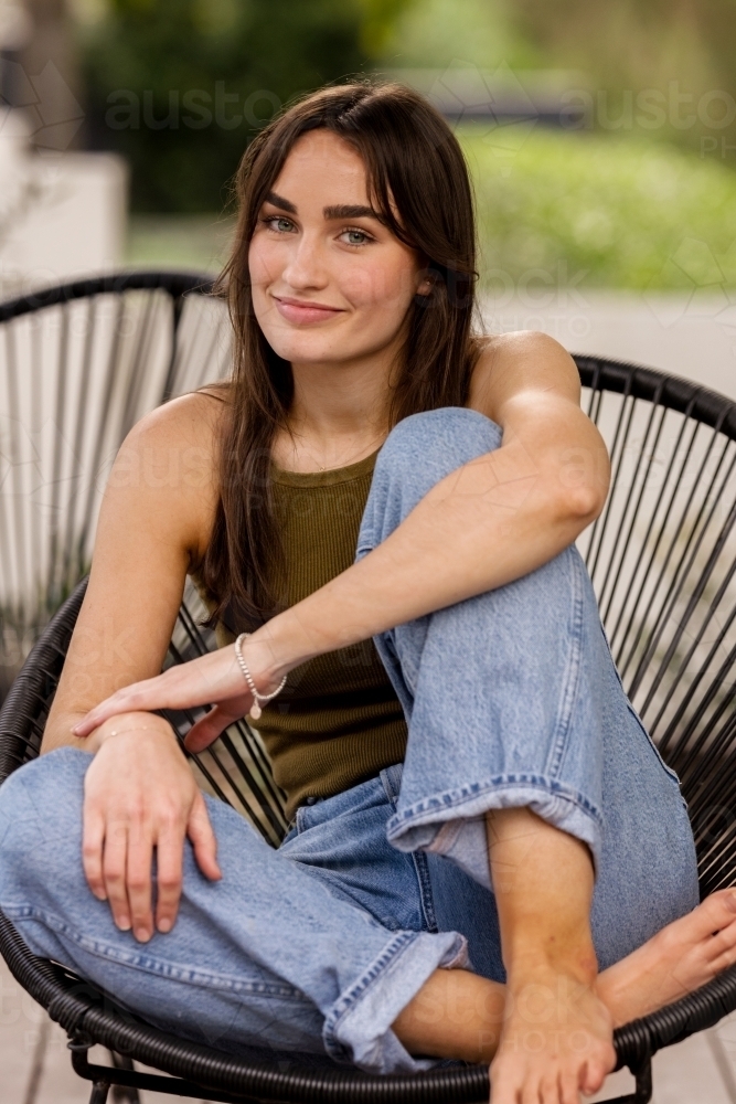 portrait of 22 year old woman - Australian Stock Image